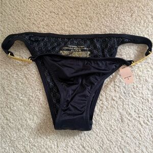 Victoria's Secret Black Thong Swim bottom NWT